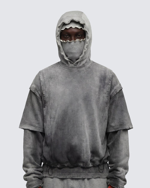 ATLAS-Vintage Washed Layered Long-T-Shirt